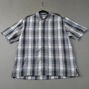 Tommy Bahama Silk Camp Hawaiian Shirt Plaid Men’s L
